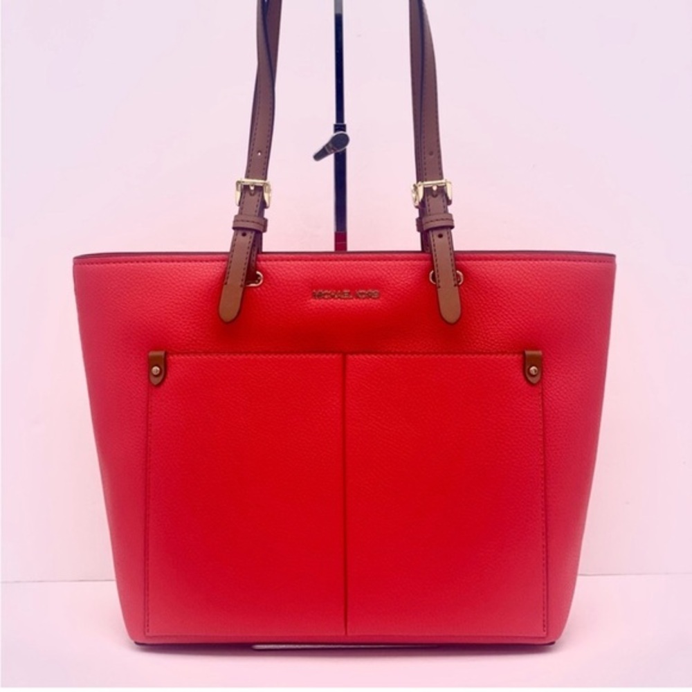 Michael Kors Jet Set Travel Front Double Pocket Shoulder Tote Bag